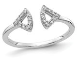 1/8 Carat (ctw Color H-I, I2-I3) Diamond Fancy Ring in 14K White Gold